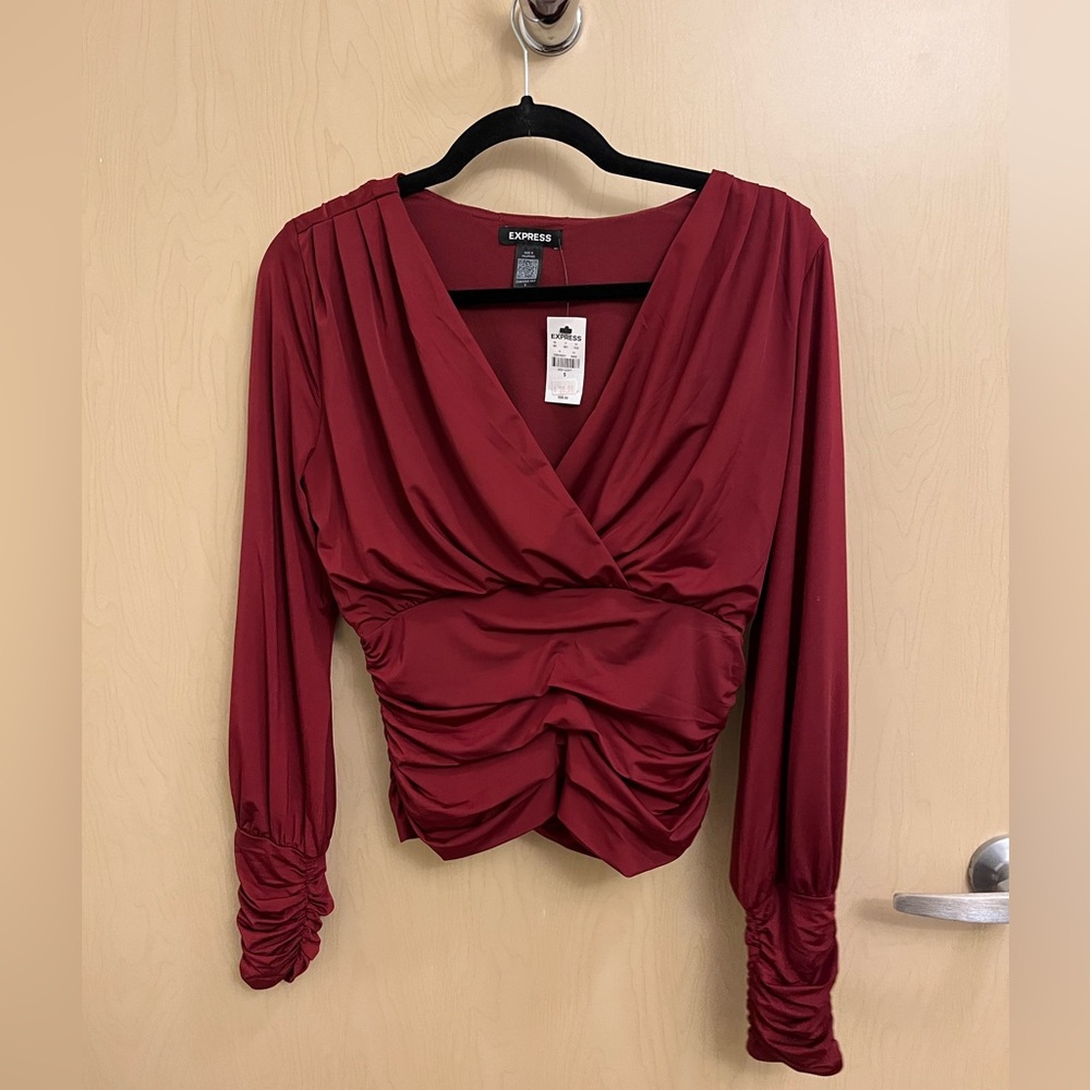 NWT Express red long sleeve top